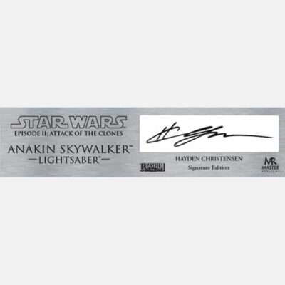 Star wars Attack of the Clones - Hayden - Anakin Lightsaber Plaque - Pioneer Signings
