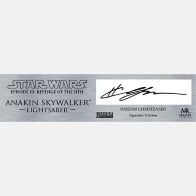 Star wars Revenge of the Sith - Hayden - Anakin Lightsaber Plaque - Pioneer Signings