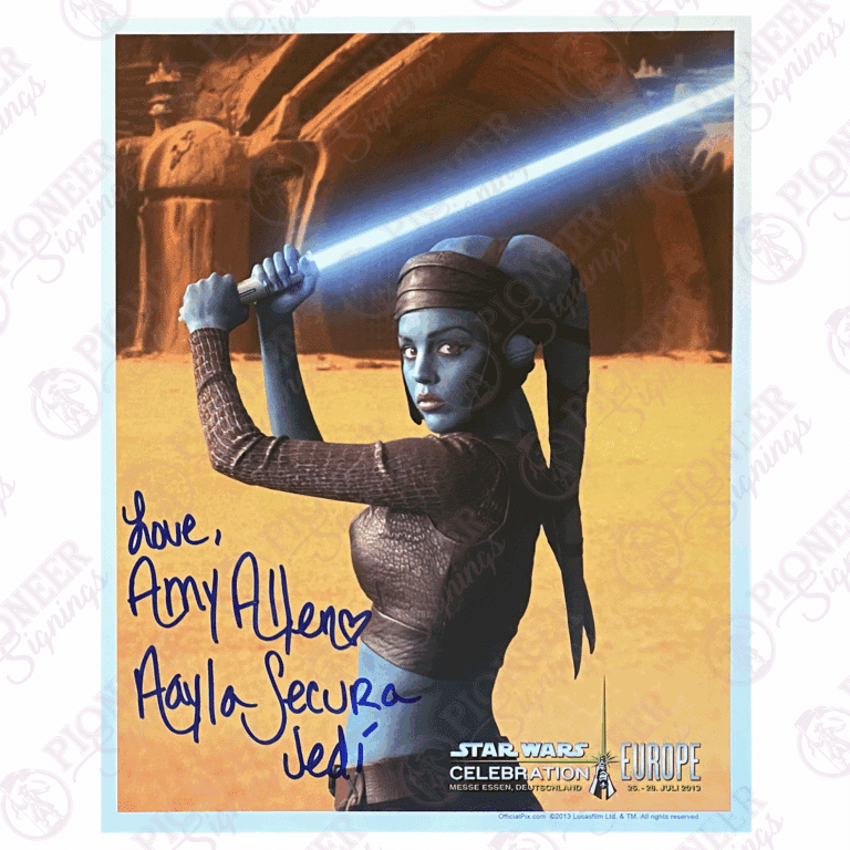 Star Wars - Aayla Secura - 8x10 Celebration Europe 2013 Print Signed by Amy Allen with Character Name - Pioneer Signings