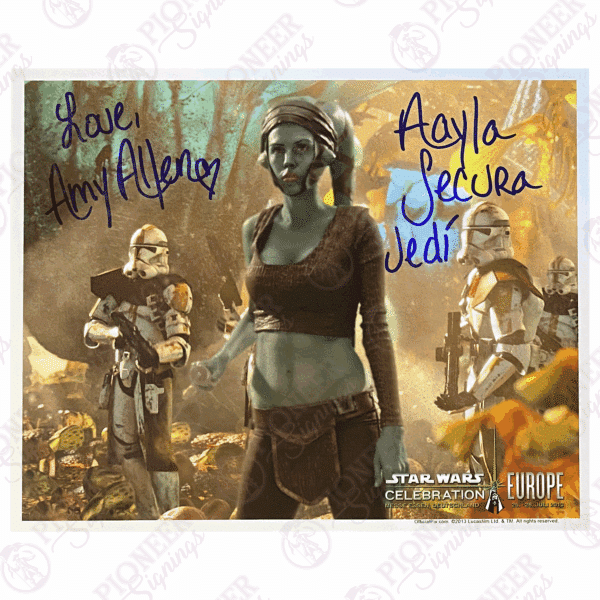 Star Wars - Aayla Secura - 8x10 Celebration Europe 2013 Print Signed by Amy Allen with Character Name - Pioneer Signings