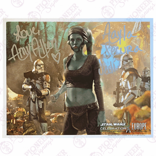 Star Wars - Aayla Secura - 8x10 Celebration Europe 2013 Print Signed by Amy Allen with Character Name - Pioneer Signings