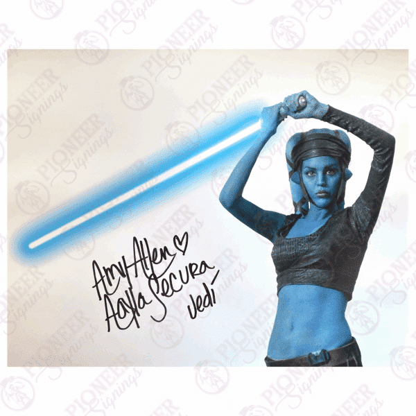 Star Wars - Aayla Secura - 11x14 Print Signed by Amy Allen with Character Name - Pioneer Signings