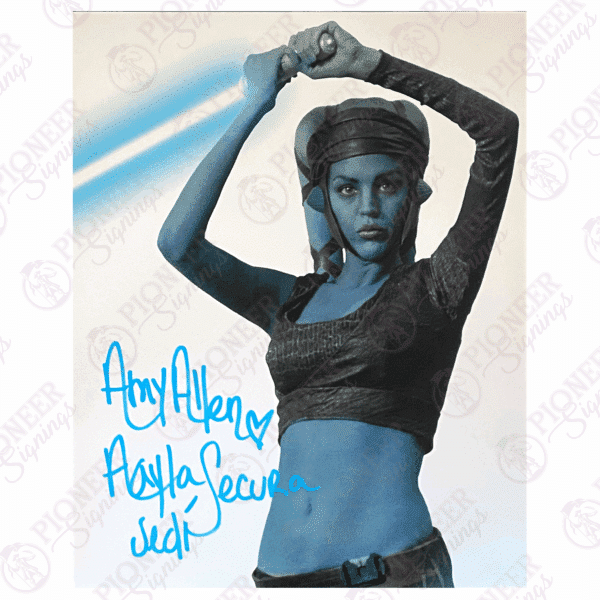 Star Wars - Aayla Secura - 8x10 Print Signed by Amy Allen with Character Name - Pioneer Signings