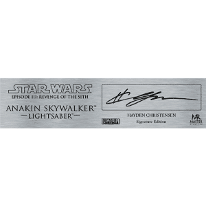 Star Wars - Hayden Christensen - Darth Vader - Anakin Skywalker - Custom Lightsaber Plaques - Pioneer Signings