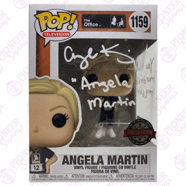 The Office 'Angela Martin' Funko Pop! 1159 Signed by Angela Kinsey with Quote "Murdered"- Pioneer Signings