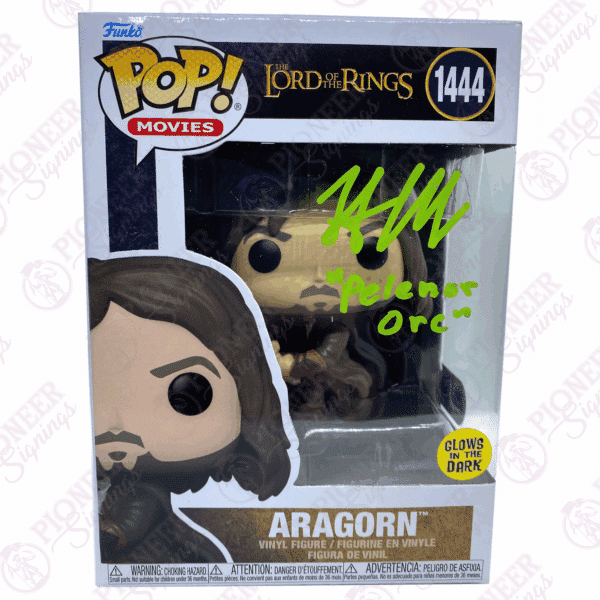The Lord of the Rings Aragorn 1444 Funko Pop! Signed by Henry Mortensen - Pioneer Signings