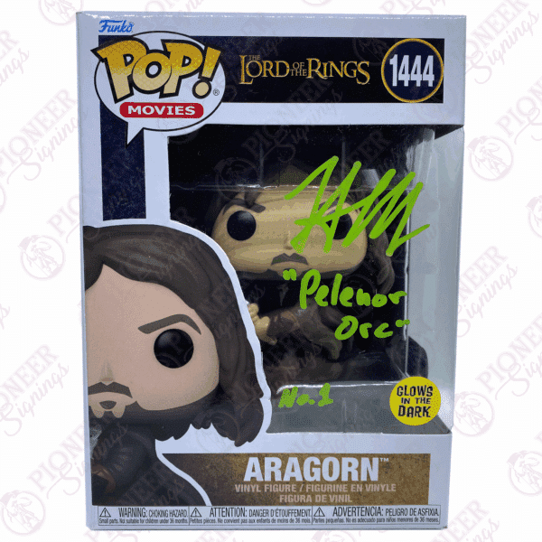 The Lord of the Rings Aragorn 1444 Funko Pop! Signed by Henry Mortensen (First one ever signed!) - Pioneer Signings