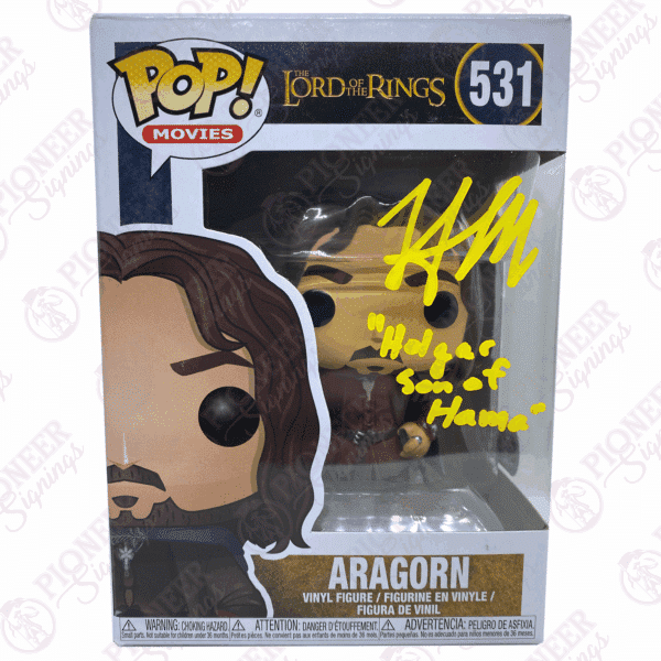 The Lord of the Rings Aragorn 531 Funko Pop! Signed by Henry Mortensen - Pioneer Signings