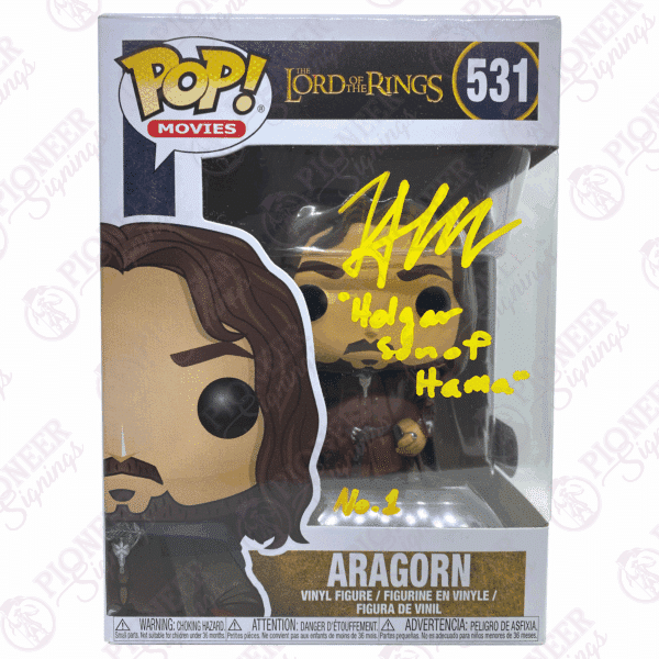 The Lord of the Rings Aragorn 531 Funko Pop! Signed by Henry Mortensen (First one ever signed!) - Pioneer Signings