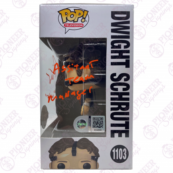The Office 'Dwight Schrute' Funko Pop! 1103 Signed by Rainn Wilson with Quote - Pioneer Signings