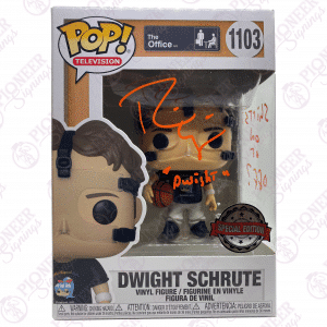 The Office 'Dwight Schrute' Funko Pop! 1103 Signed by Rainn Wilson with Quote - Pioneer Signings