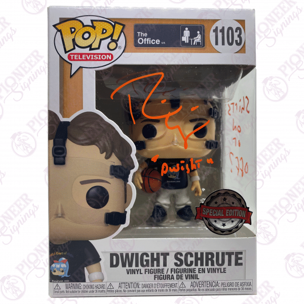 The Office 'Dwight Schrute' Funko Pop! 1103 Signed by Rainn Wilson with Quote - Pioneer Signings