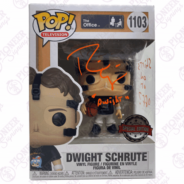 The Office 'Dwight Schrute' Funko Pop! 1103 Signed by Rainn Wilson with Quote - Pioneer Signings