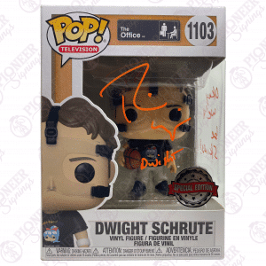 The Office 'Dwight Schrute' Funko Pop! 1103 Signed by Rainn Wilson with Quote - Pioneer Signings