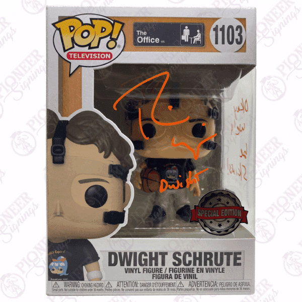 The Office 'Dwight Schrute' Funko Pop! 1103 Signed by Rainn Wilson with Quote - Pioneer Signings