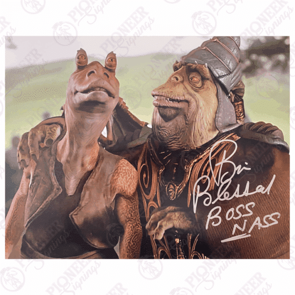 Star Wars: The Phantom Menace Boss Nass 8" x 10" Print signed by Brian Blessed with Quote - Pioneer Signings