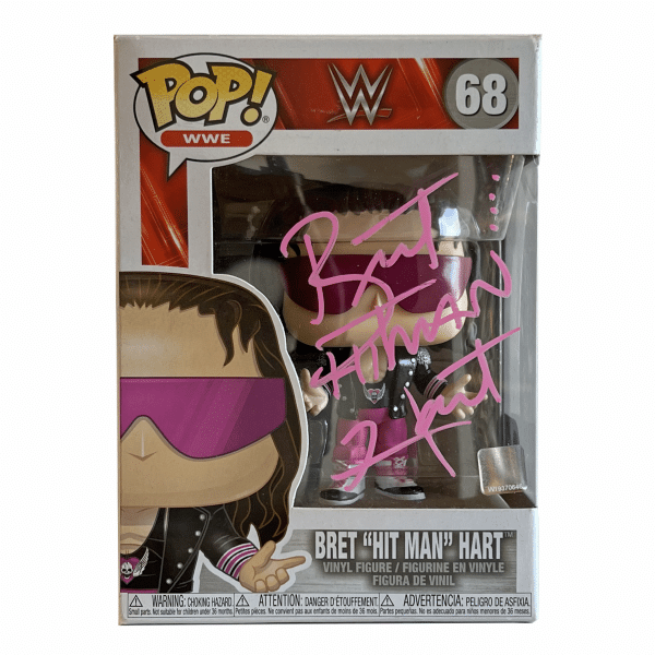 WWE ‘Brett Hit Man Hart’ Funko Pop 68 (Brett Hart) - Pioneer Signings