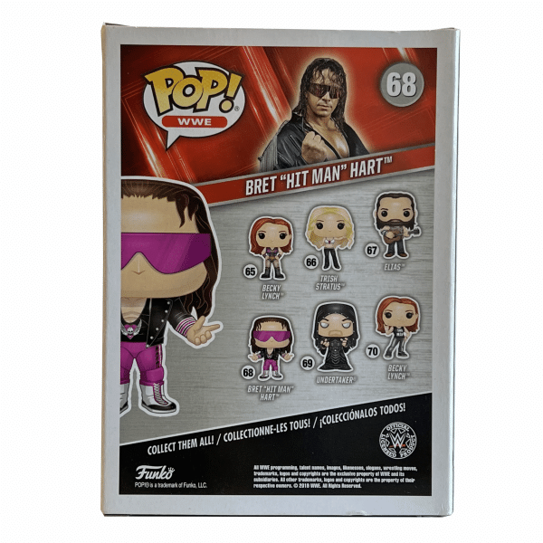 WWE ‘Brett Hit Man Hart’ Funko Pop 68 (Brett Hart) - Pioneer Signings