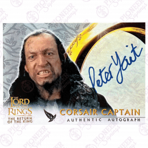 The Lord of the Rings 'Corsair Captain' Custom Trading Card signed by Peter Tait (CoA optional)