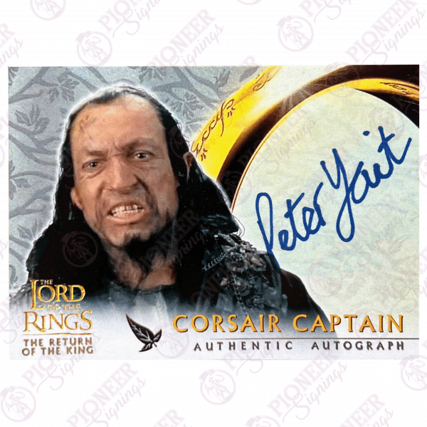 The Lord of the Rings 'Corsair Captain' Custom Trading Card signed by Peter Tait (CoA optional)