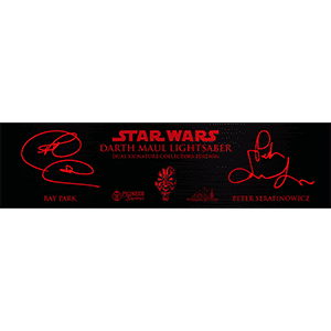 Star Wars Darth Maul Plaque (Black) - Ray Park & Peter Serafinowicz Autograph
