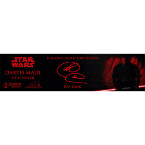 Star Wars Darth Maul Plaque (Black) - Ray Park Autograph