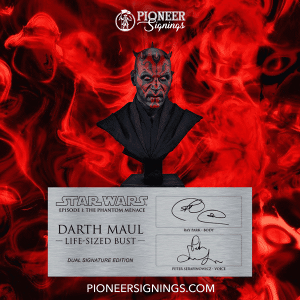 Star Wars - Signed Custom Plaque for Life Sized Bust - "Dual Signed" Darth Maul - Ray Park & Peter Serafinowicz