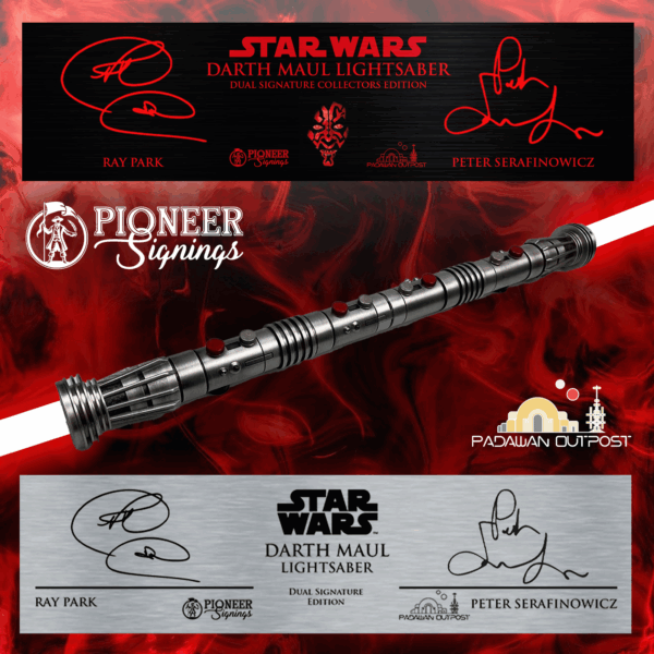 Star Wars: Darth Maul 'Ray Park & Peter Serafinowicz' Dual Signature Edition Lightsaber KR (Premium)
