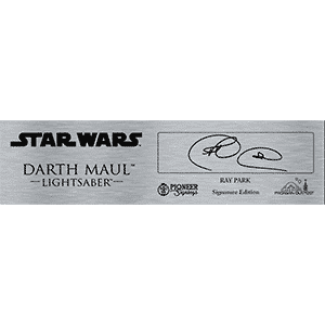Star Wars Darth Maul Plaque (Silver) - Ray Park Autograph