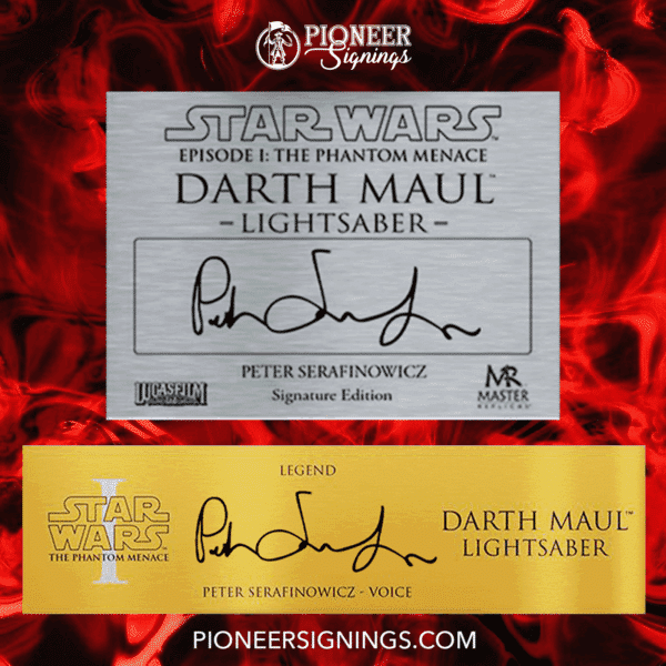 Star Wars: ‘Darth Maul' Peter Serafinowicz Signed Lightsaber Plaques