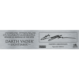 Star Wars - Hayden Christensen - Darth Vader - Anakin Skywalker - Custom Lightsaber Plaques - Pioneer Signings