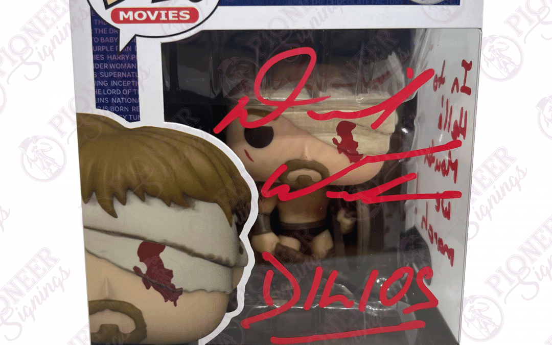 300 ‘Dilios’ Funko Pop 1472 – Signed by David Wenham with CN & Quote (Red2) +CoA