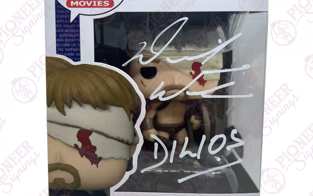 300 ‘Dilios’ Funko Pop 1472 – Signed by David Wenham with CN (white) +CoA