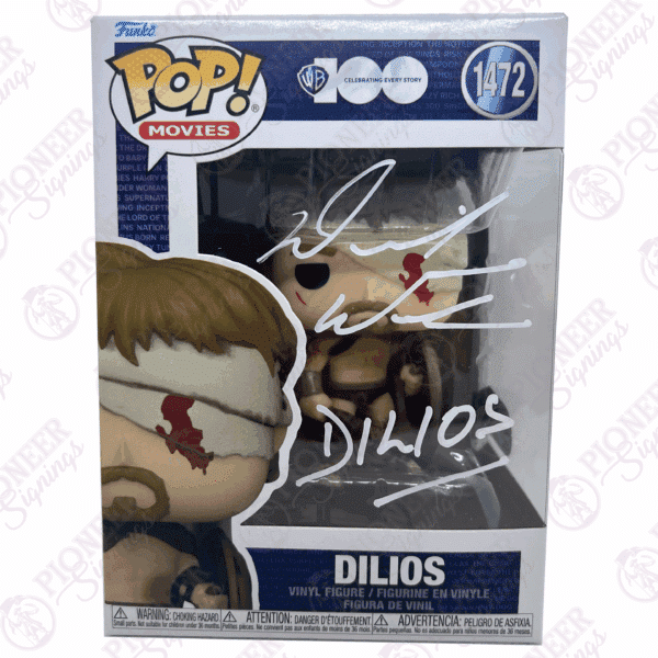 300 ‘Dilios' Funko Pop 1472 - Signed by David Wenham with Character Name in white - Pioneer Signings