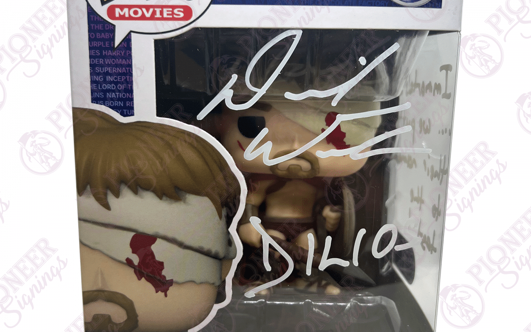 300 ‘Dilios’ Funko Pop 1472 – Signed by David Wenham with CN & Quote (white3) +CoA