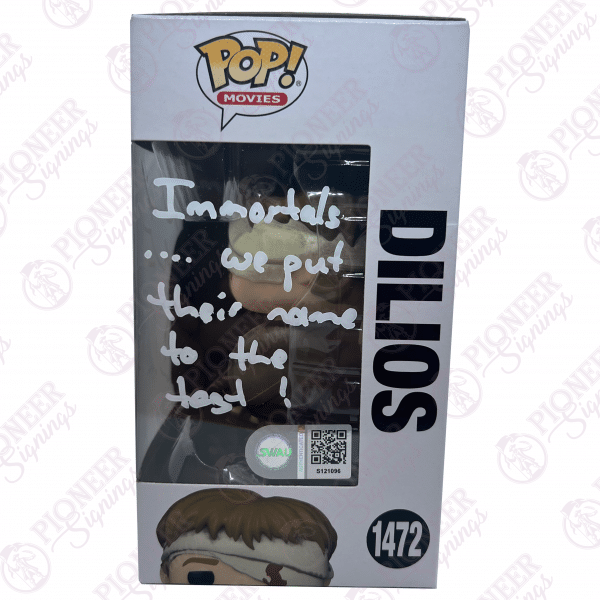 300 ‘Dilios' Funko Pop 1472 - Signed by David Wenham with Character Name and quote in white - Pioneer Signings
