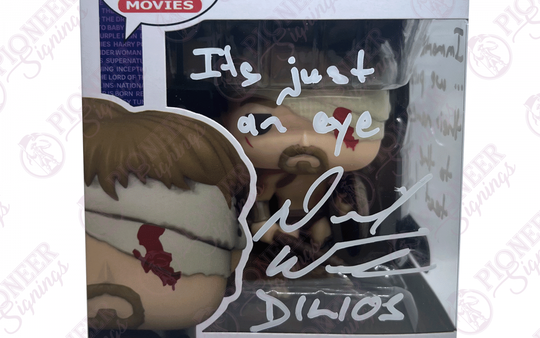 300 ‘Dilios’ Funko Pop 1472 – Signed by David Wenham with CN & 2 Quotes (white4) +CoA