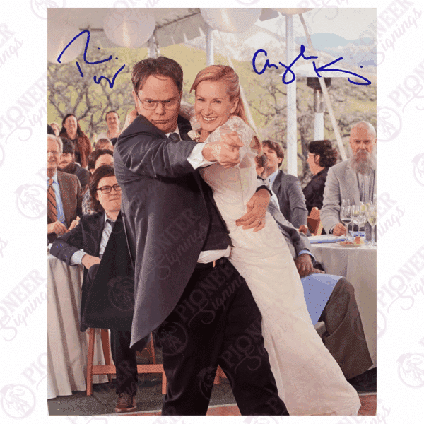 The Office (US) 'Dwight & Angela Wedding' 8" x 10" Print Signed by Rainn Wilson & Angela Kinsey - Pioneer Signings