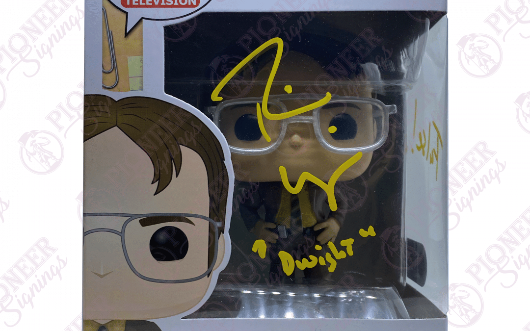 The Office ‘Dwight Schrute’ Funko Pop! 871 Signed by Rainn Wilson with Quote – “False!” (Yellow) +CoA