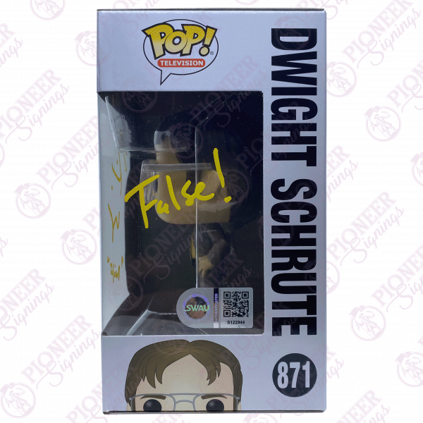 The Office 'Dwight Schrute' Funko Pop! 871 Signed by Rainn Wilson with Quote - Pioneer Signings