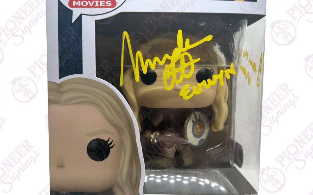 Lord of the Rings Exclusive “Eowyn” Funko Pop 1743 Signed by Miranda Otto with Character Name & Quote (Yellow) +CoA