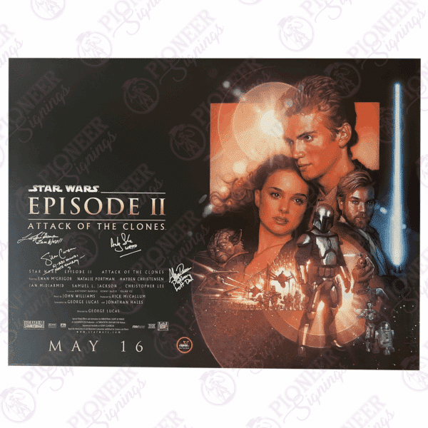 Star Wars Episode II: Attack of the Clones Signed Original Theatrical Quad Poster