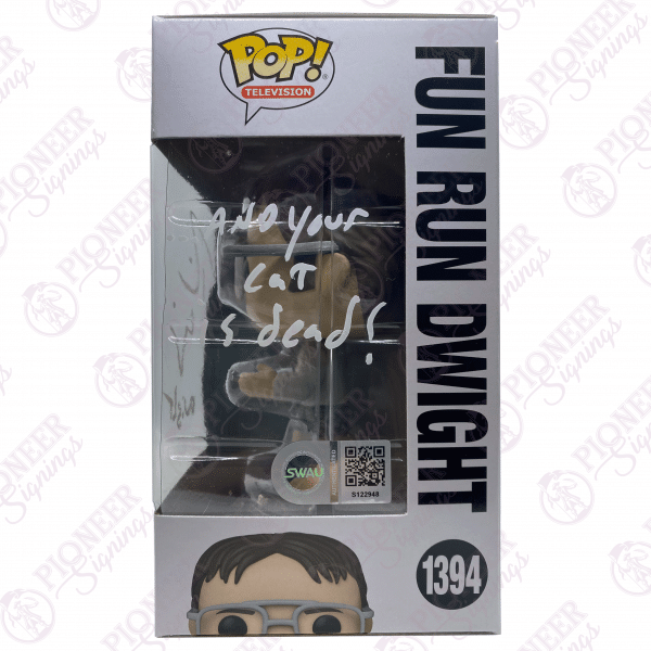 The Office 'Fun Run Dwight' Funko Pop! 1394 Signed by Rainn Wilson with Quote - Pioneer Signings