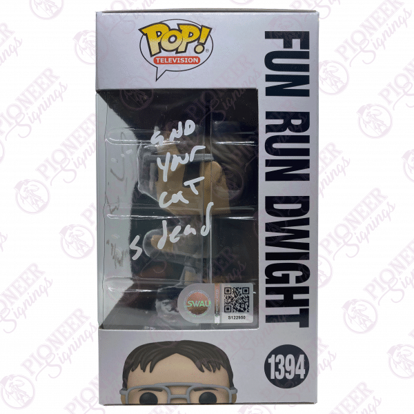 The Office 'Fun Run Dwight' Funko Pop! 1394 Signed by Rainn Wilson with Quote 1 - Pioneer Signings