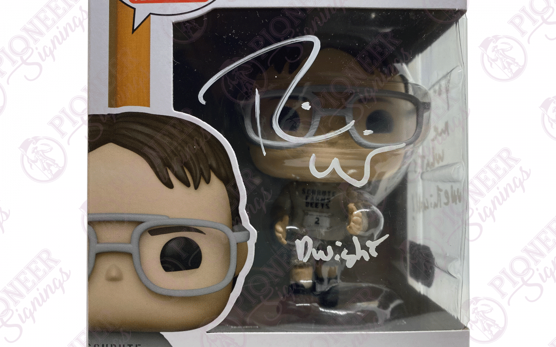 The Office ‘Fun Run Dwight’ Funko Pop! 1394 Signed by Rainn Wilson with Quote – “You tell me what’s unethical!” (White) +CoA