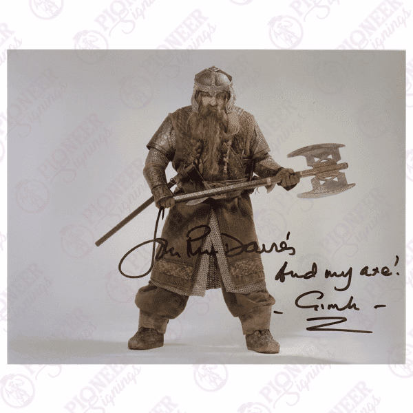Gimli 8" x 10" Print Signed by John Rhys-Davies with Quote - Pioneer Signings