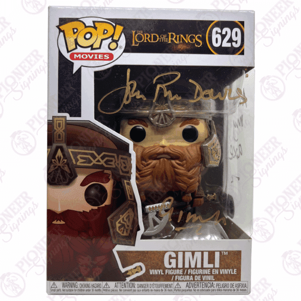 Lord of the Rings Exclusive "Gimli" Funko Pop Signed by John Rhys-Davies - Pioneer Signings