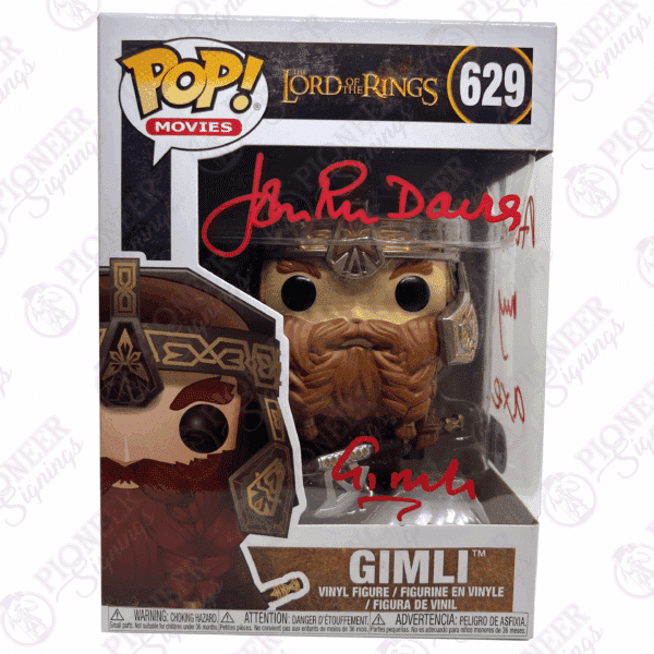 Lord of the Rings Exclusive "Gimli" Funko Pop Signed by John Rhys-Davies - Pioneer Signings