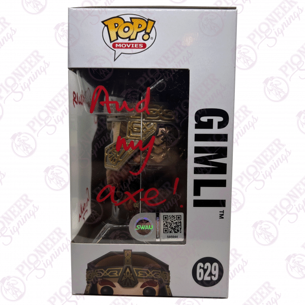 Lord of the Rings Exclusive "Gimli" Funko Pop Signed by John Rhys-Davies - Pioneer Signings