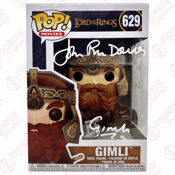Lord of the Rings Exclusive "Gimli" Funko Pop Signed by John Rhys-Davies - Pioneer Signings